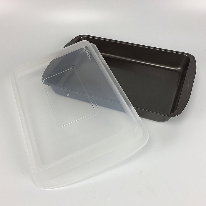 3 Pack of Baker's Secret Premium Nonstick 13"x9 " Cook 'N Carry Cake Pan with Lid