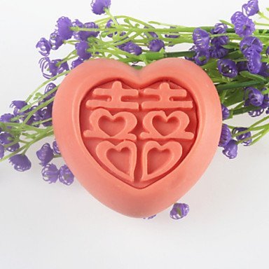 Y&XL&H Love Happy Character Shaped Soap Mold, Fondant Cake Chocolate Silicone Mold, Decoration Tools Bakeware