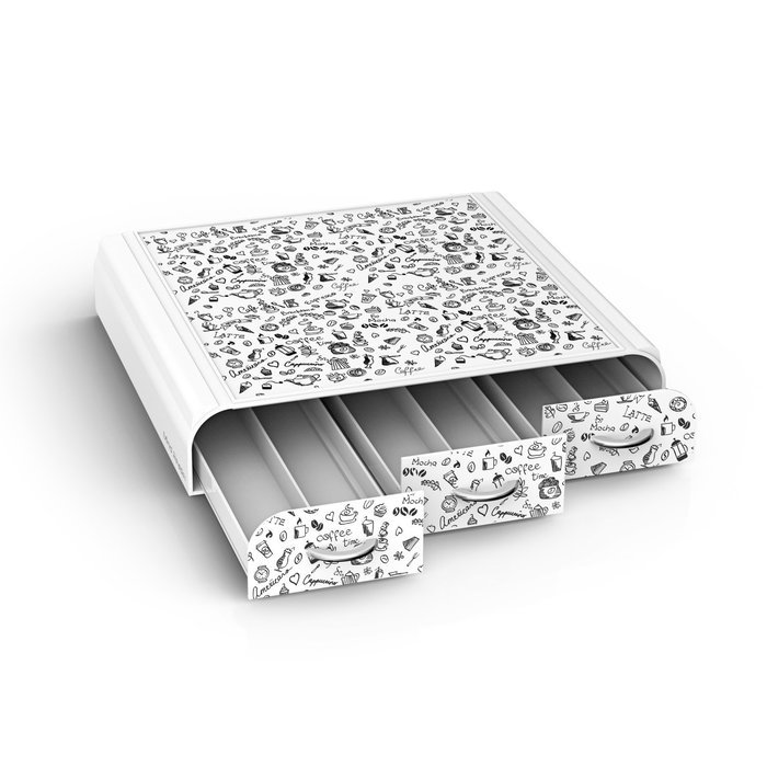 Mind Reader Anchor' Coffee Pod Storage Drawer for 50 Nespresso Capsules, White N68