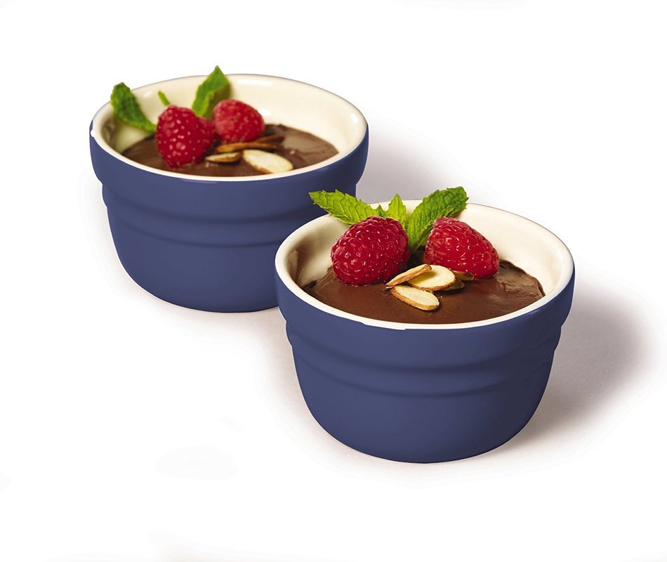 Baker's Advantage Ceramic Ramekins, Set of 2, Red N3