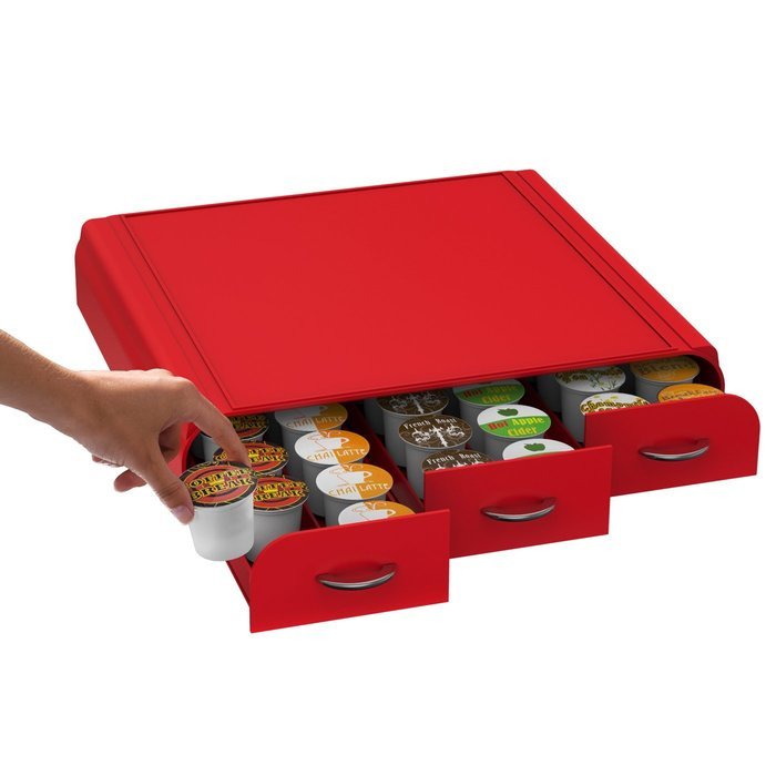 Mind Reader Anchor' Coffee Pod Storage Drawer for 50 Nespresso Capsules, White N75