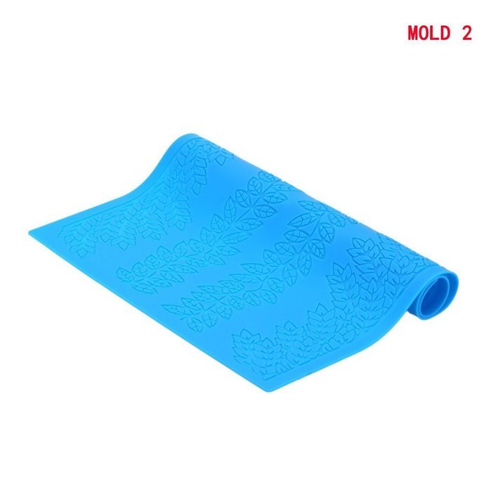 Texay(TM) 38.528.5cm Blue Silicone Fondant Cakes Beautiful Pattern Decorating Baking Mold DIY Cake Decoration... N4