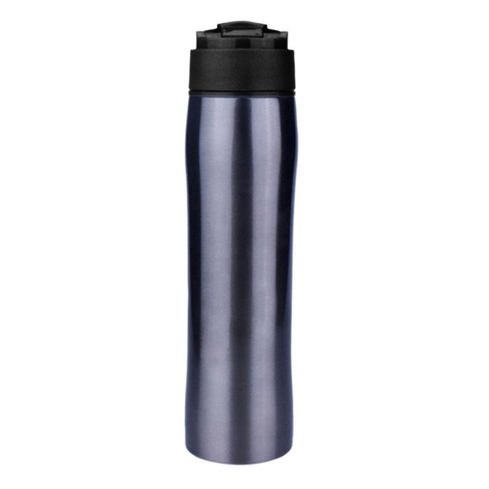 XIDAJE Portable Stainless Steel French Press Coffee Maker Bottle with Rotatable Filter (Silver)