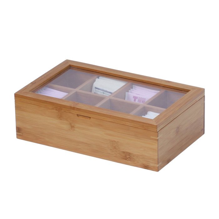 Oceanstar Bamboo Tea Box, Natural