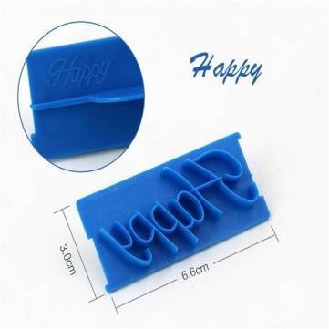 UR Bakeware Happy Birthday Letters Cake Cutter Embosser Biscuit Cookie Baking Molds N9