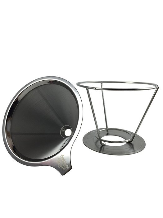 4 Cup Coffee Maker, Dual Mesh Pour Over Clever Coffee Dripper To Extract Most Flavors! Lifetime Warranty, Stainless...