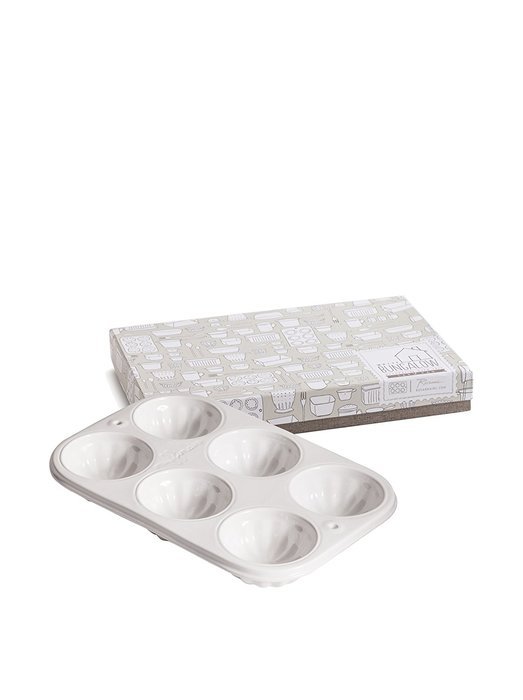 Rosanna White Bungalow Ceramic Muffin Pan - Large