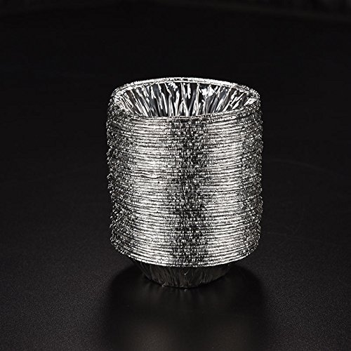 reentry-phenomenon 50X Disposable Aluminum Foil Baking Cookie Muffin Cupcake Egg Tart Mold Round N2