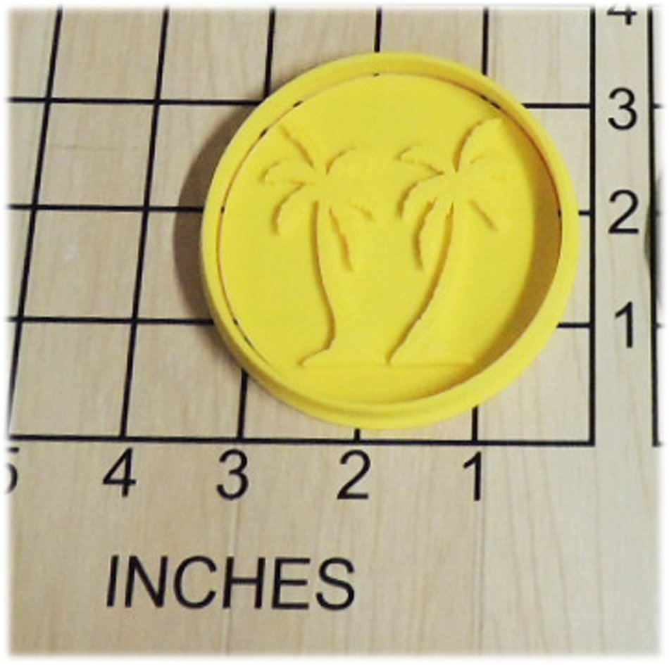 Tropical Palm Trees Fondant Cookie Cutter and Stamp #1309