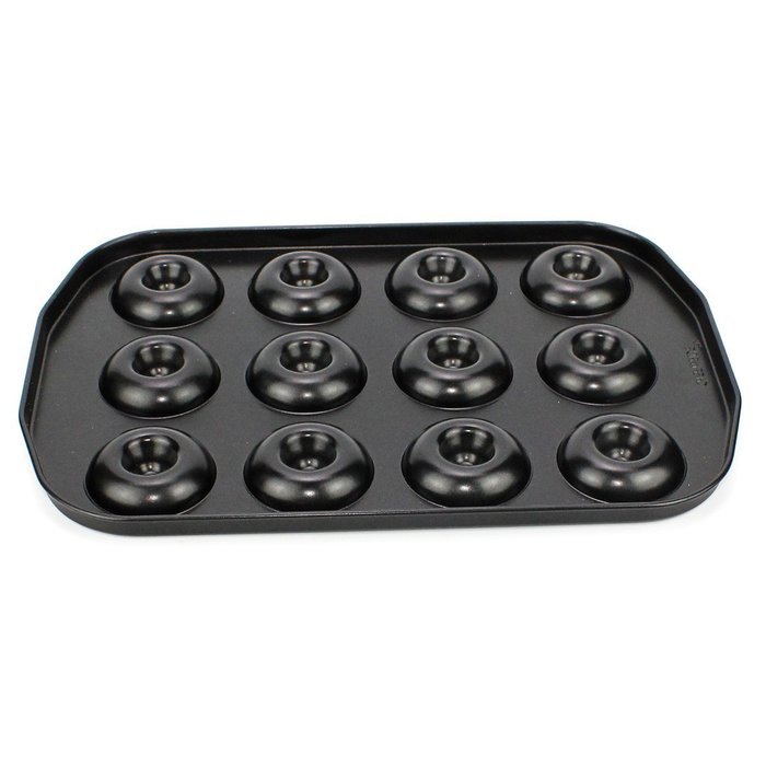 Ezeso 12-Cavity Nonstick Cast Aluminum Donut Pan,Muffin Cups Cake Baking Ring Biscuit Mold N4