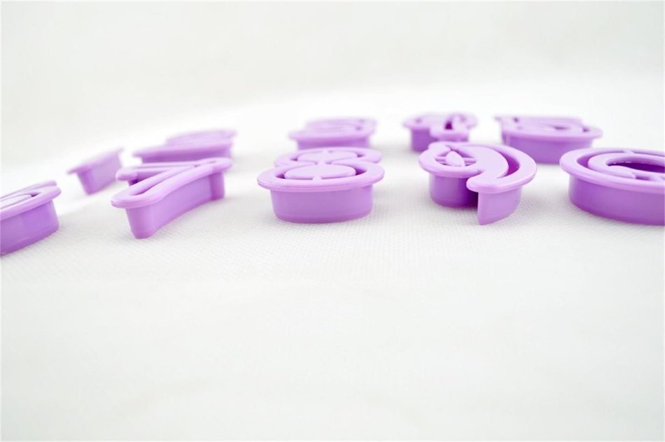 Ylife Set of 36pcs DIY Letter Number Cake Mould Fondant Sugarcraft Cookie Plunger Cutter Mold Decorating Tools N3