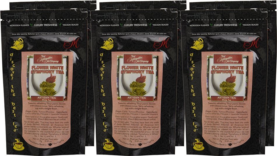 Metropolitan Tea Discovery Artisan Flowering Tea Pack, Flower White Symphony N2