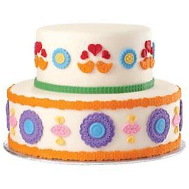 Sher FOUR-C Gumpaste Mold Cake Design Mould,Cake Supplies Fondant Mat Sugar Paste Mat Cake Tools Color Pink N2