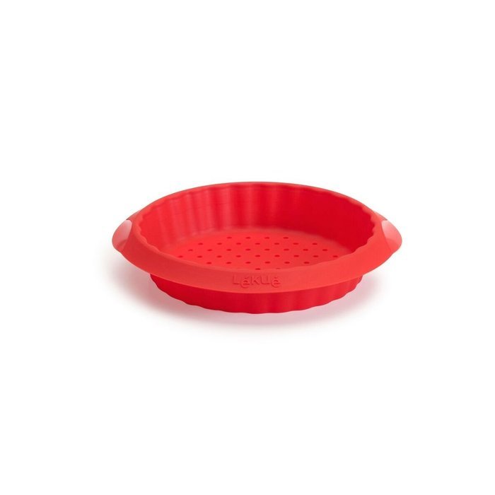 Lekue Perforated Tart Pan (Set of 4), Red N2