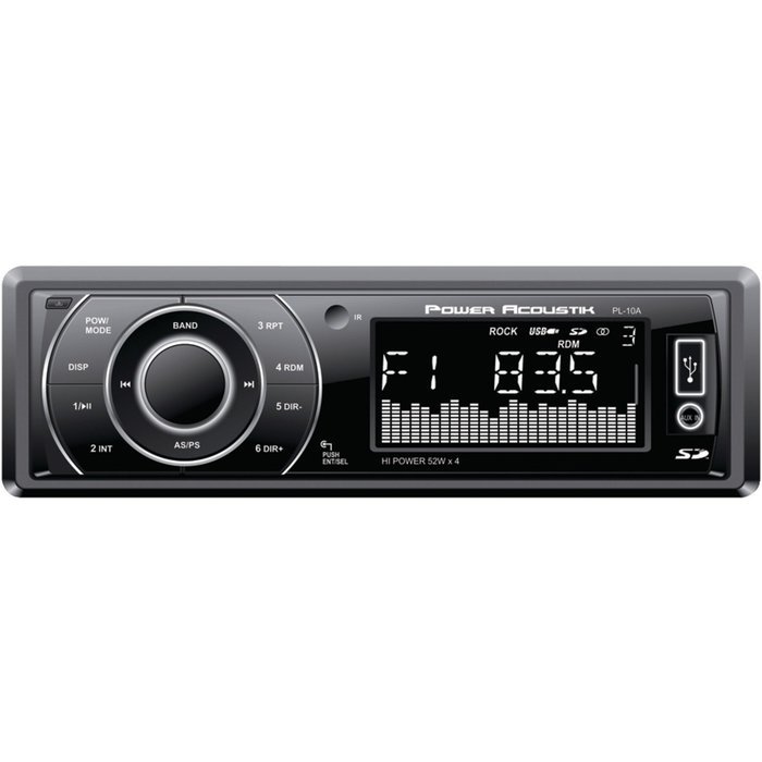 Power Acoustik PL-10A Single-DIN Mechless Source Unit with 32GB SD/USB Playback