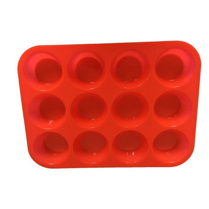 12 Cup Muffin & Cupcake Baking Pan / Nonstick / Microwave Safe / Silicone N4