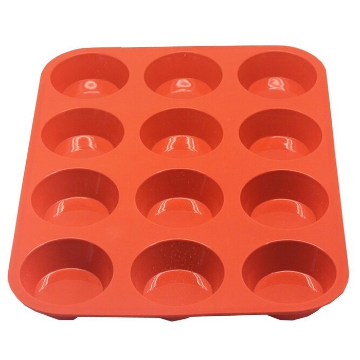 12 Cup Muffin & Cupcake Baking Pan / Nonstick / Microwave Safe / Silicone N5