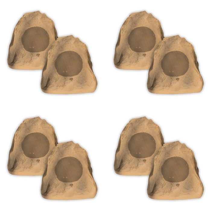 Acoustic Audio B4RS Sandstone Rock Speakers 4 Pair Pack Outdoor Weatherproof