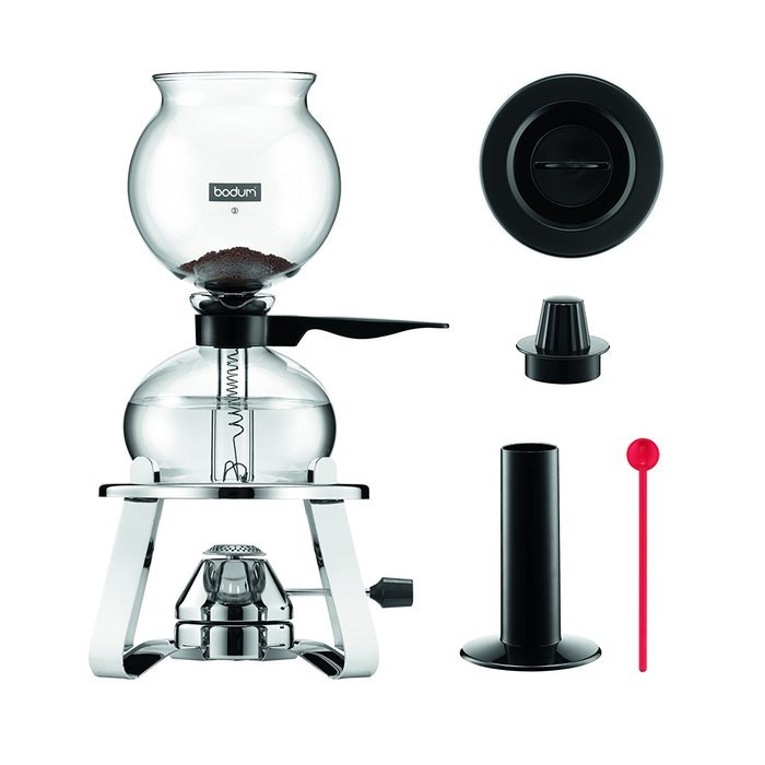 Bodum Pebo Vacuum Coffee Maker, 8 cup, 1.0 l, 34 oz., Black