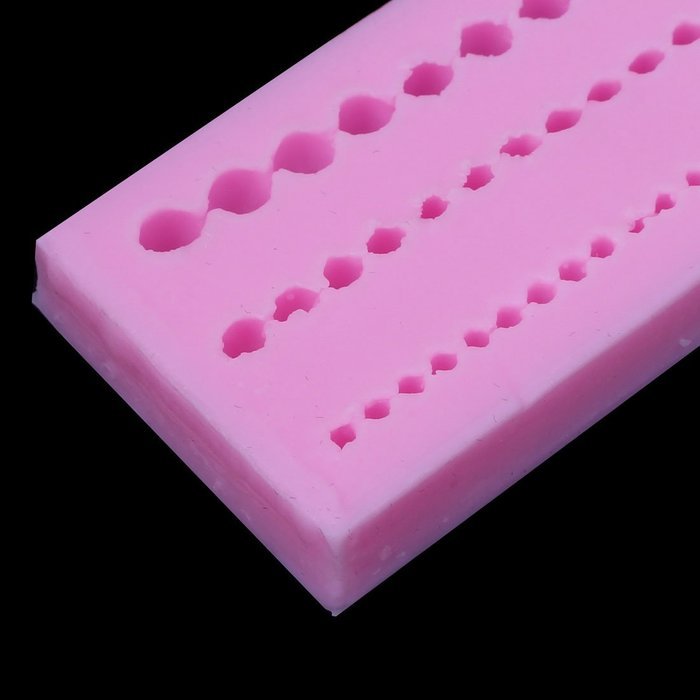 uxcell Pearl String Beads Silicone Mold Cake Decorating Fondant Baking Mould Tool N5
