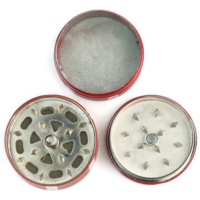1pcs Pocket Portable Grinder, Metal Alloy 3 Layers Mini Poker Chip Style Grinder, Poker Chip Herb Tobacco Grinder... N6