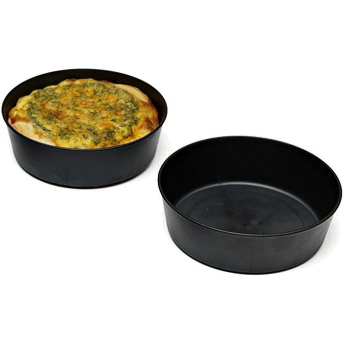 Matfer Bourgeat Exoglass Small Pie Pan, Smooth Sides, 4", 12PK Black 345201