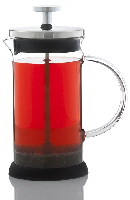 GROSCHE LISBON French press coffee and tea press, 350 ml 11.8 oz fl. oz capacity, Glass body with SS filter press...