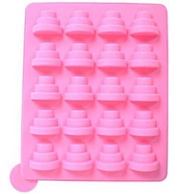 Sher 16 Hole Cake Shape Cake Ice Jelly Chocolate Molds,Silicone 22.5&iexcl;&Aacute;18&iexcl;&Aacute;4CM(8.9&iexcl;&Aacute;7.0&iexcl;&Aacute;1.6INCH) Random Color