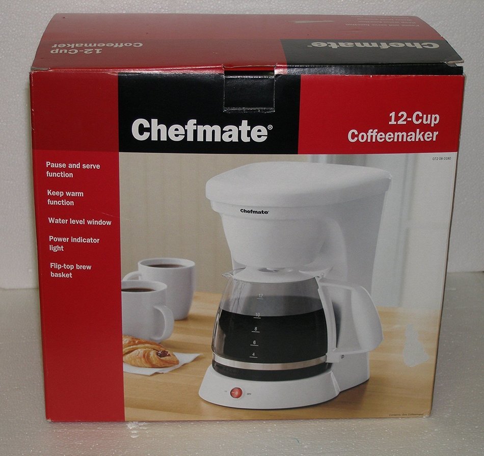 Chefmate 12 Cup Coffeemaker in White