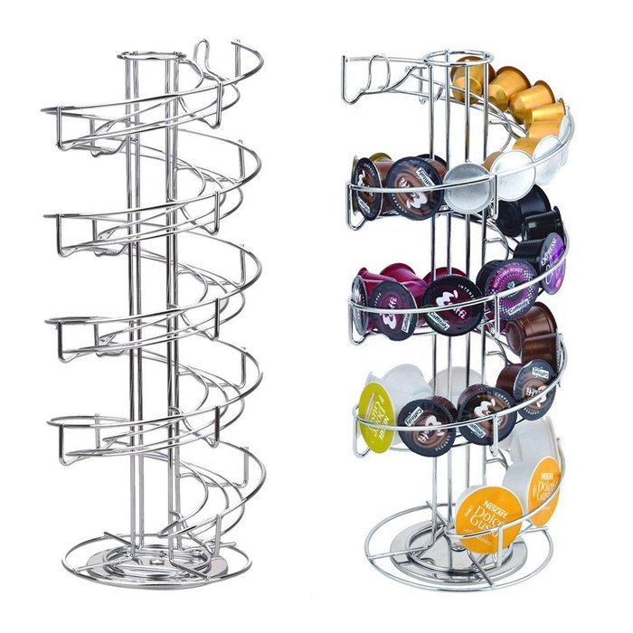 Toplife Nespresso Coffee Capsules Holder Carousel.Chrome N5