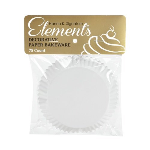 Hanna K. Signature 75 Count Elements Self-Standing Baking Cups, 3", White