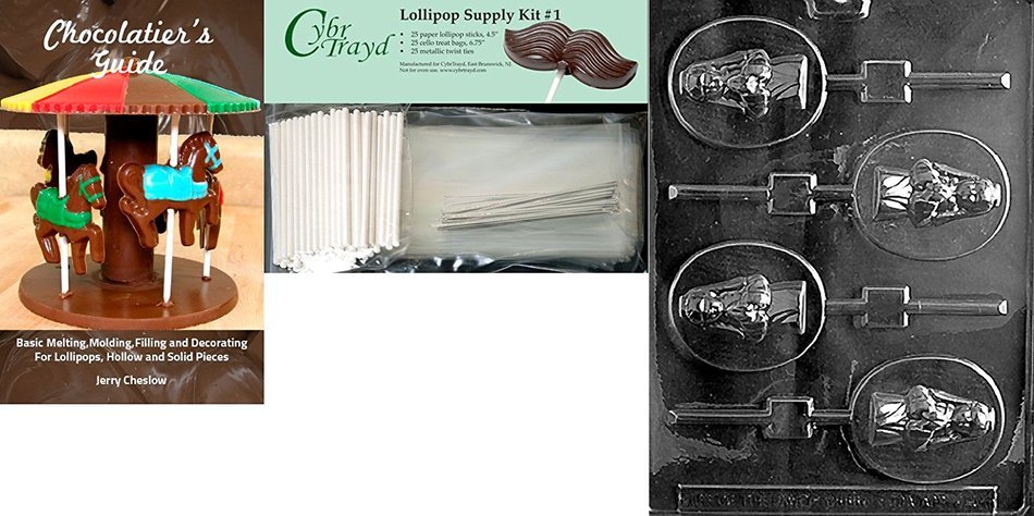 Cybrtrayd R045 Girl Communion Lolly Chocolate Candy Mold with Exclusive Cybrtrayd Copyrighted Chocolate Molding... N9