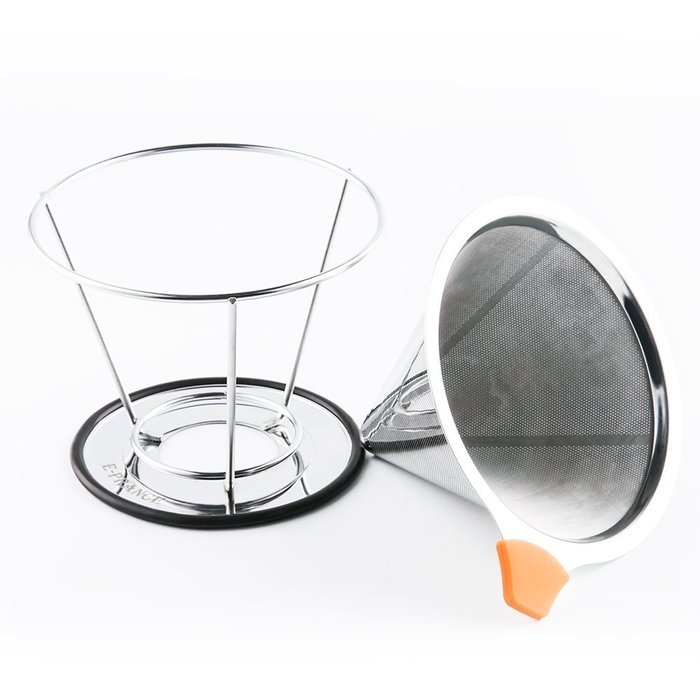 E-PRANCE Pour Over Coffee Filter, Clever Cone Coffee Dripper Paperless, Permanent 18/8 (304) Stainless Steel double... N2