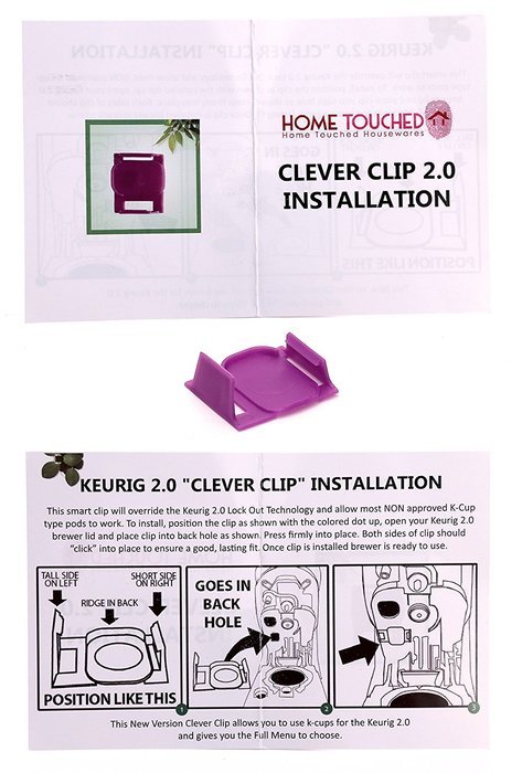 Freedom Clip {Clever Clip} 2.0 for Keurig K-cup Machines - Brew Any K-cup in Your 2.0 Keurig Works in All 2.0... N6