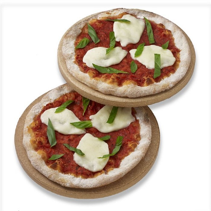 NEW! Honey Can Do Prefect Crust Old Stone (Oven Pizza for Two) Round Stones "Thicker Than Other Stones", Natural...