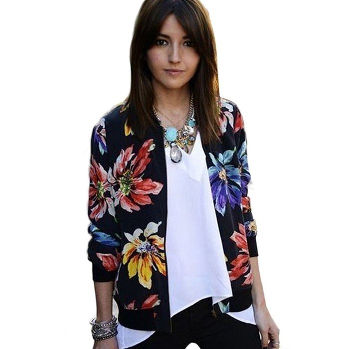 Women Jacket ,Morecome Women Long Sleeve Printed Zipper Blazer Suit Coat Outwear