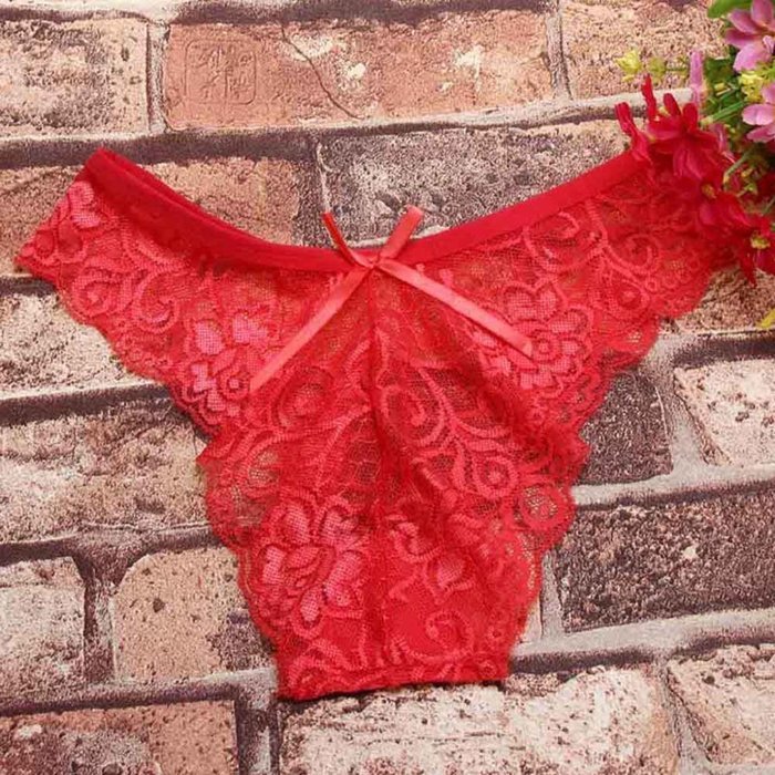Underpants ，Beautyvan Comfortable 2016 New lingerie Red Women Butterfly Back Lace Underwear Lady Hot (Beige) N38
