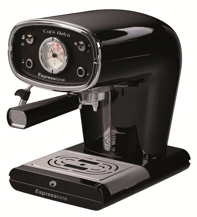Espressione New Caf&eacute; Retro Espresso Machine, Black N2
