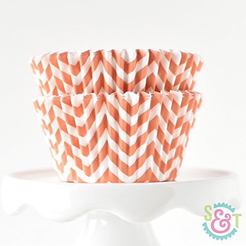 Chevron Navy BakeBright Greaseproof Cupcake Liners N6