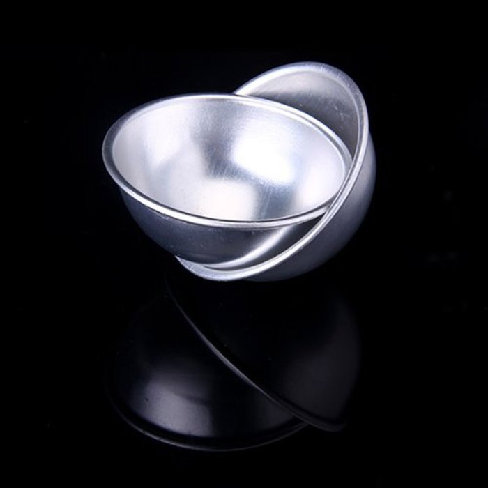 Dealglad&reg; 10pcs Aluminum Half Round Ball Sphere Cake Pan Bath Bomb Mold Pudding Mould Baking Tools