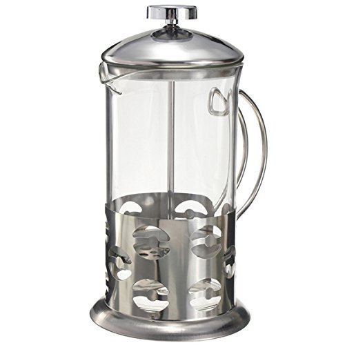 "350ml Stainless Steel Glass Teapot Cafetiere French Coffee Tea Filter Press Plunger" shopping N2