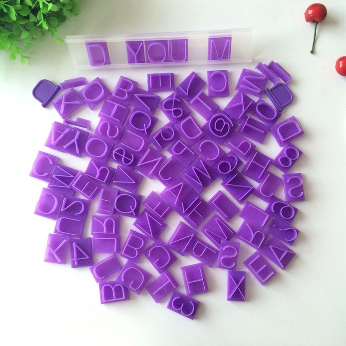 72 PCS Alphabet Number Letter Stamp DIY Mold Biscuit Cookie Cake Stamp
