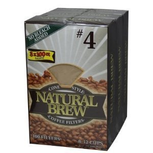 Natural Brew #4 Coffee Filters 3pk x 100 Filters Each