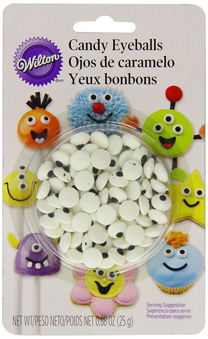 Wilton 710-0132 Halloween Spooky Candy Eyeballs, 1 oz N3