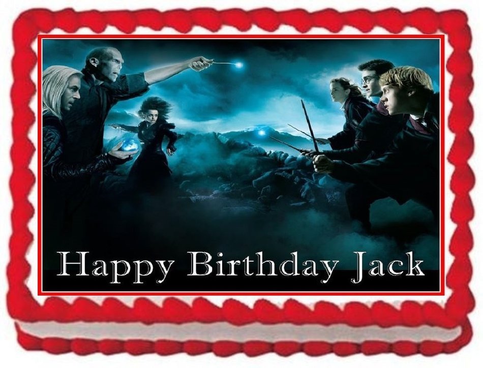 Harry Potter Personalized Edible Cake Topper Image -- 1/4 Sheet
