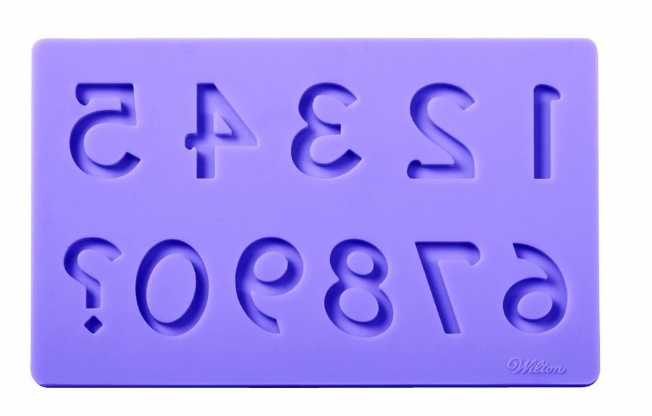 Wilton Fondant and Gum Paste Silicone Mold Set, Letters and Numbers N4