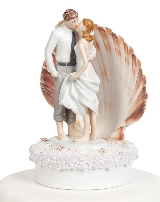 Beach Get Away Shell Wedding Cake Topper N2