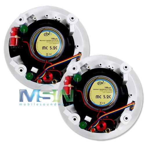 PBX (PowerBass) Home Audio MC-5.2C 5-1/4" M-Series Integra Cinema 2-Way In-Ceiling Speakers N2