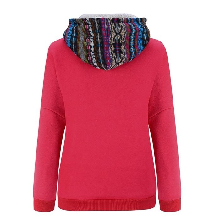Women's Sweater,Laimeng Long Sleeve Plus Velvet Thickened Hooded Sweater Top Blouse (S, Black) N8