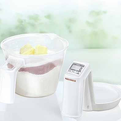Leifheit Soehnle Baking Star Digital Kitchen Scale l Measuring Cup, Mixing Bowl, and Scale All in One N4